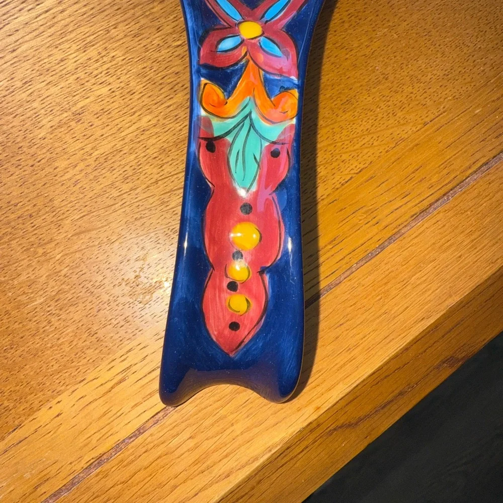 Handcrafted and hand painted Tabletop Gallery Sun Bohemian Kitchen Spoon Rest